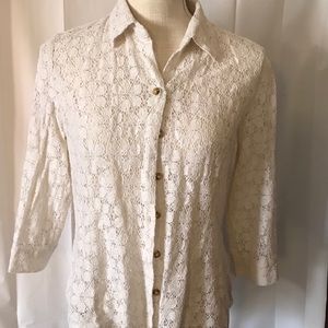 Coldwater Creek Semi Sheer Blouse